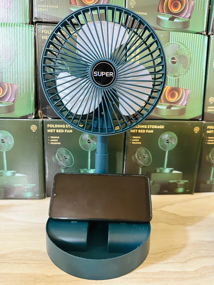 Mini Foldable Fan - Portable, Rechargeable & Quiet Cooling for Home, Office & Travel