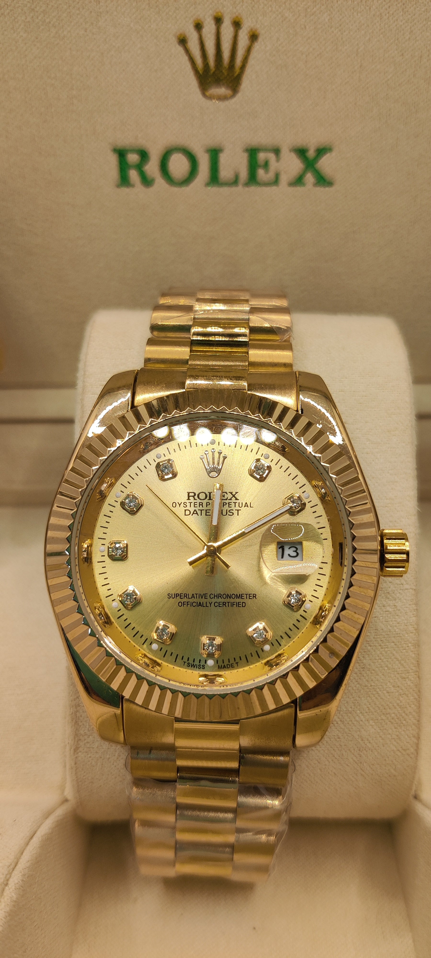Automatic Date-just 36 Golden Dial