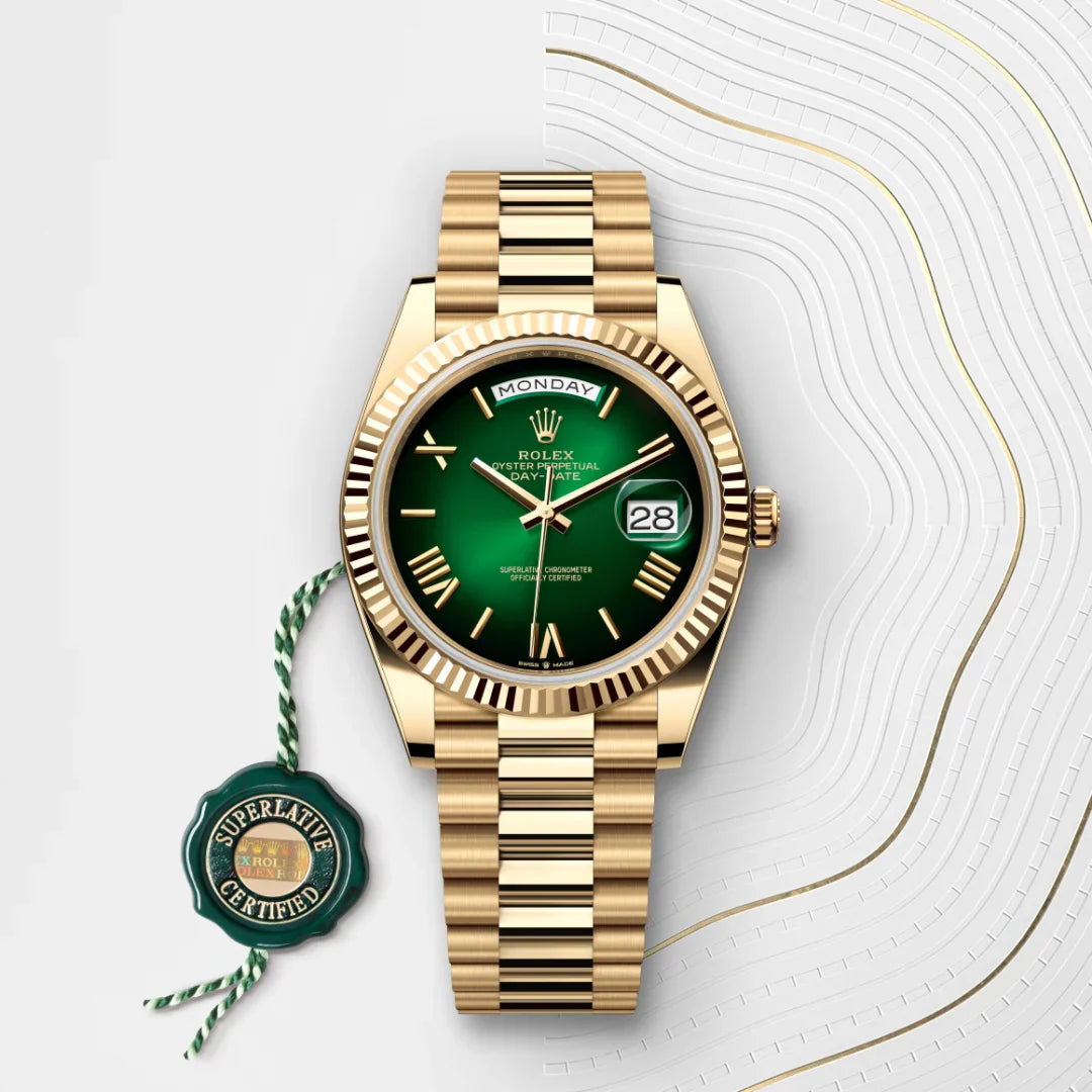 Day-Date 40 Yellow Gold with Green Dial